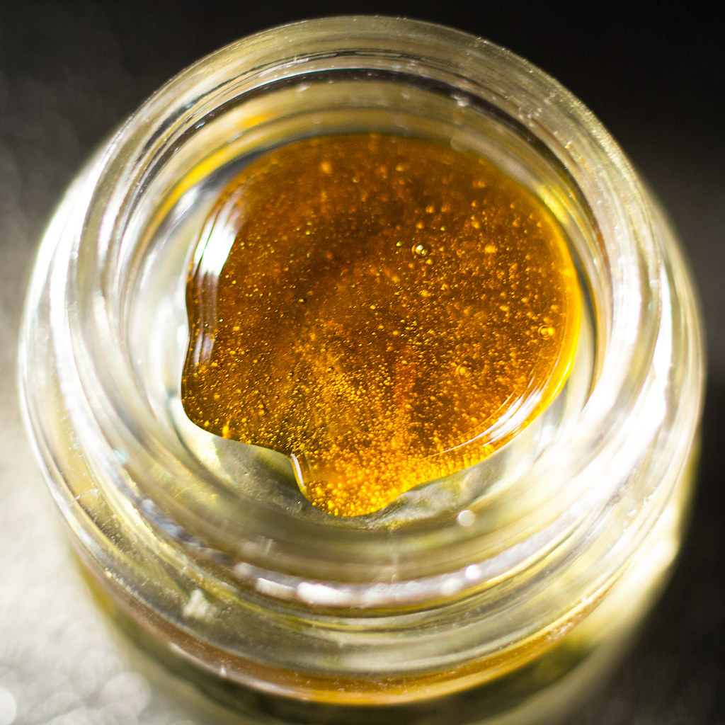 Cannabis concentrate in a glass jar